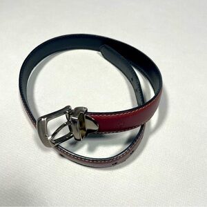 Red Brown size Small Boys leather belt